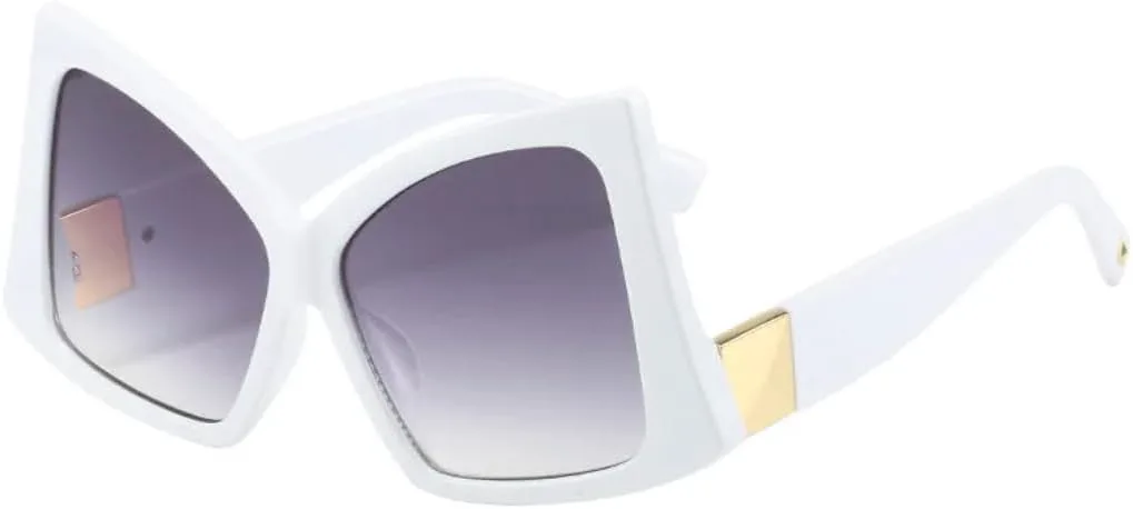 

Женские солнцезащитные очки в двухцветной оправе «кошачий глаз», дизайнерские роскошные солнцезащитные очки с защитой от УФ-излучения UV400 SZVVBKK, White