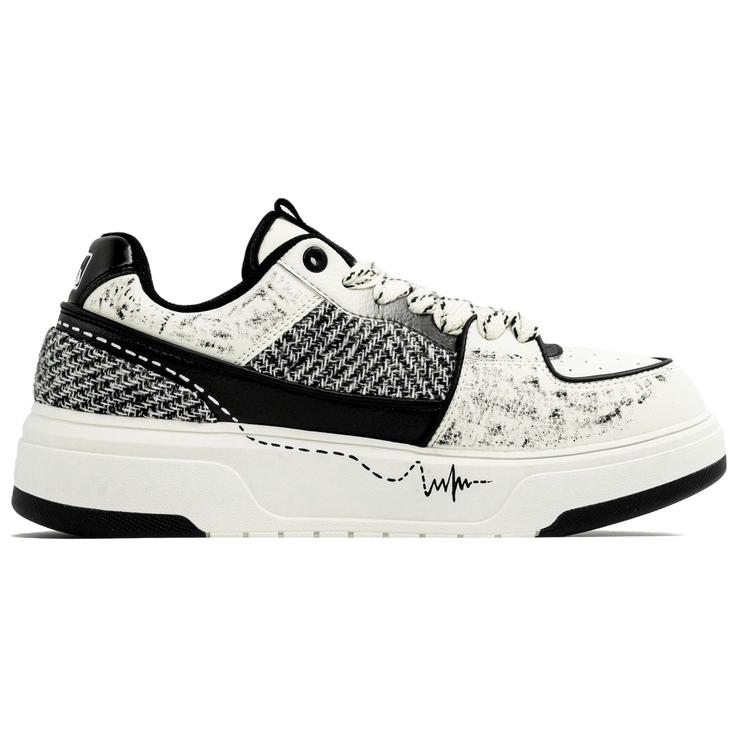 MLB Кроссовки Chunky Liner Wan Hua Nong, Qian, Shopping Bag Abrasion Resistant Low Top Skateboard Shoes Unisex черно-белые — фото 4