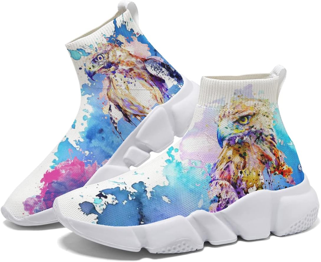 

Мужские модные кроссовки Hetios, удобные повседневные носочные туфли с акварельным граффити, Watercolor_style 02