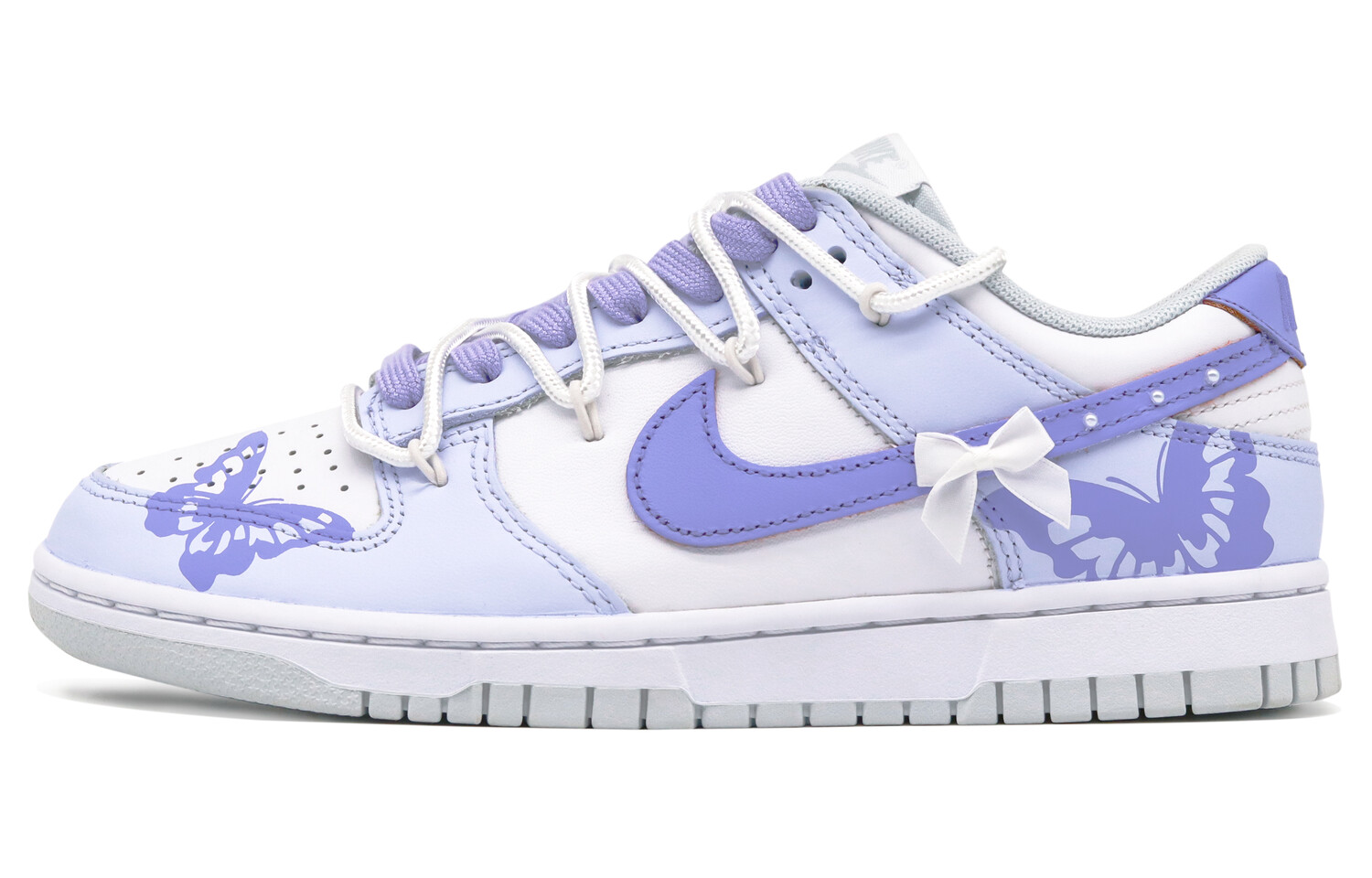 

Кроссовки Nike Dunk Skateboarding Shoes Unisex Low-top White/purple, фиолетовый