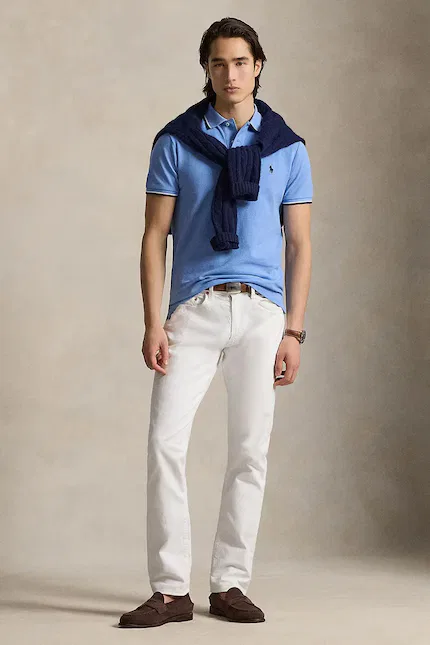Поло из хлопка классическое Polo Ralph Lauren, синий — фото 3