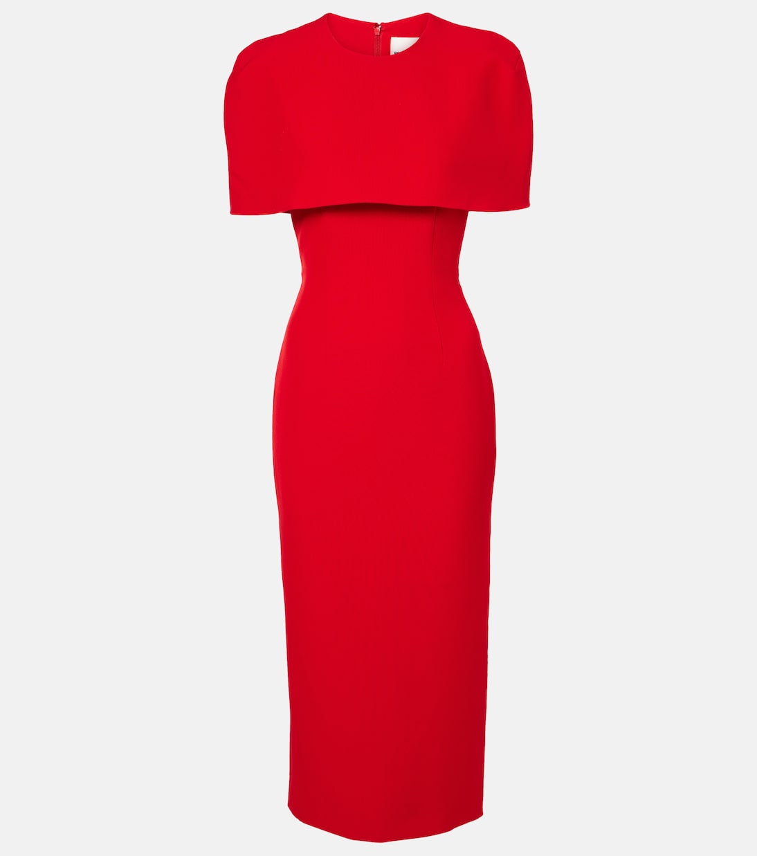 

Платье миди из крепа с накидкой Roland Mouret, красный
