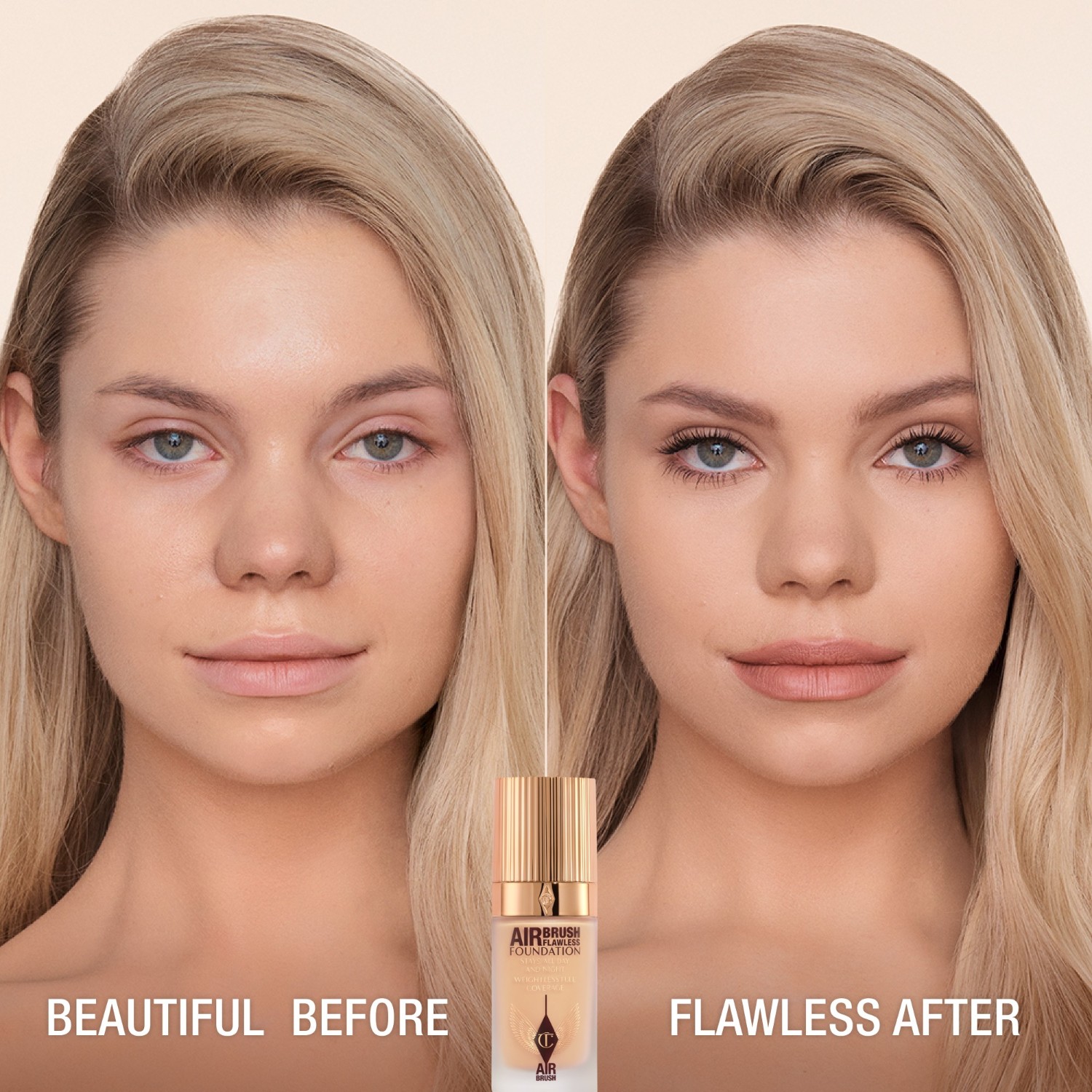 Тональный крем для лица airbrush flawless Charlotte Tilbury, cool 5, объем 30 мл — фото 2