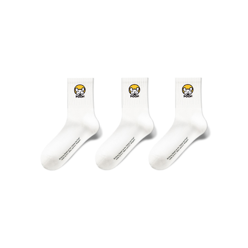 

Набор из 3 пар носков Winnie The Pooh Series Mid Calf Disney, белый