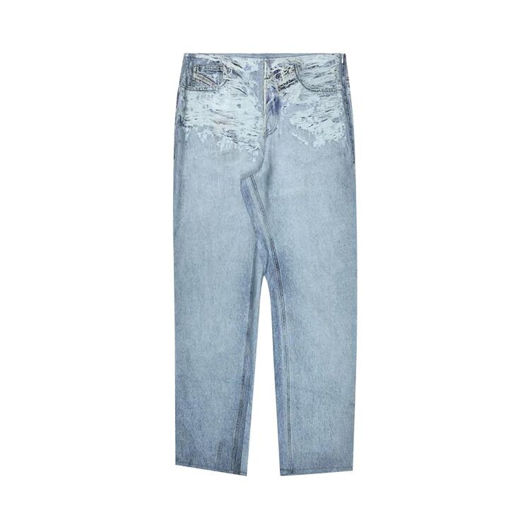 

Джинсы Diesel Straight Placed Print Jeans Blue, синий