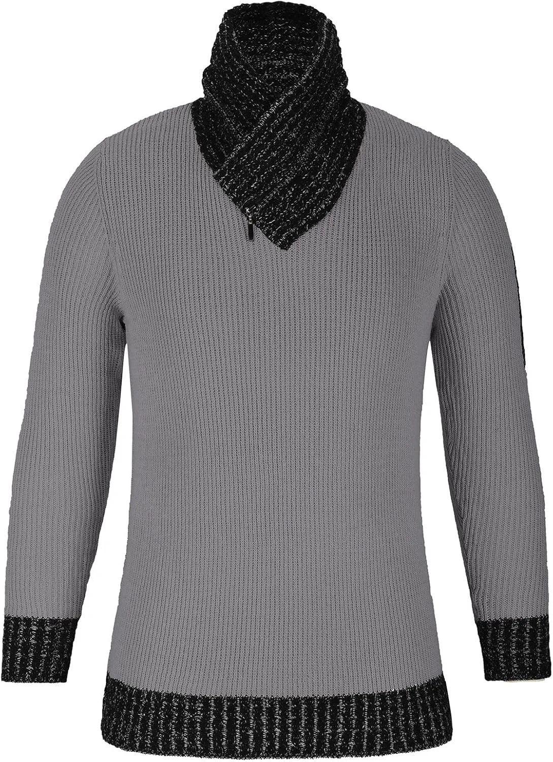 Мужской термо свитер, Stretch Turtleneck Pullover, однотонный теплый высокий ворот — фото 3