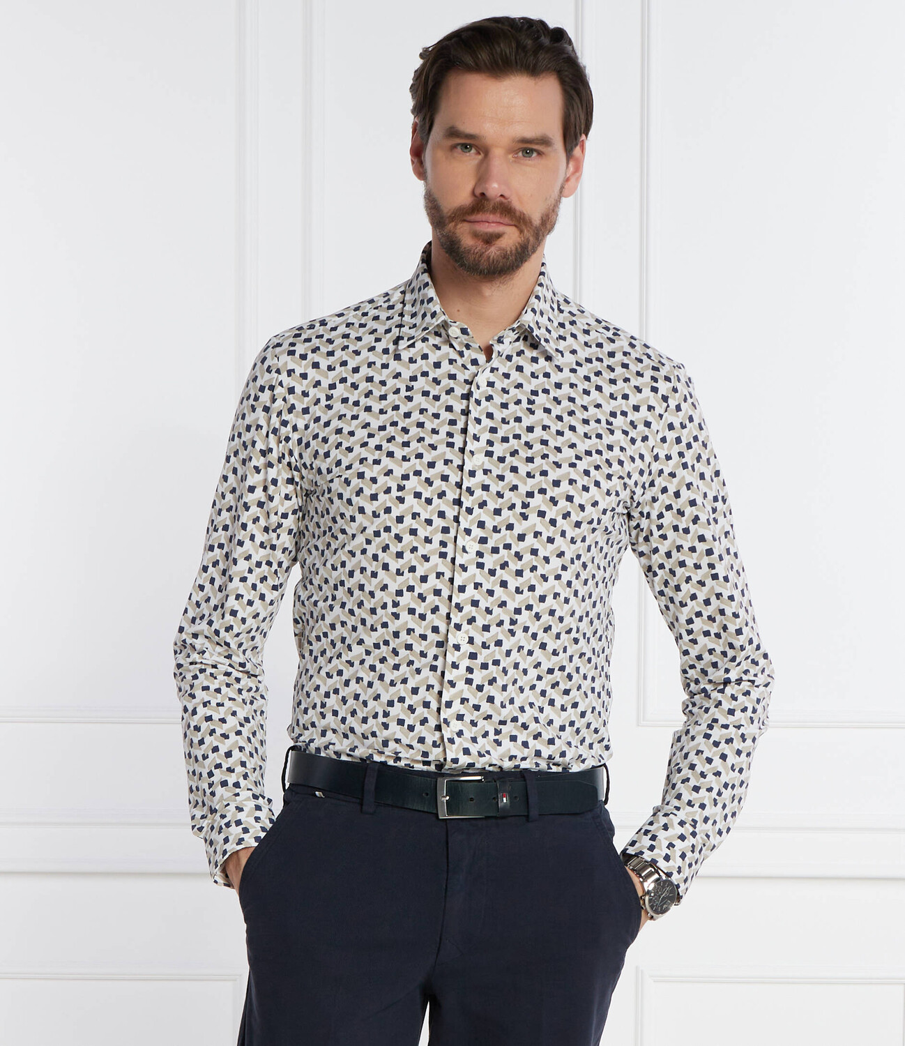 Рубашка BOSS BLACK P-ROAN-kent-C1-233 Slim Fit, разноцветный — фото 3