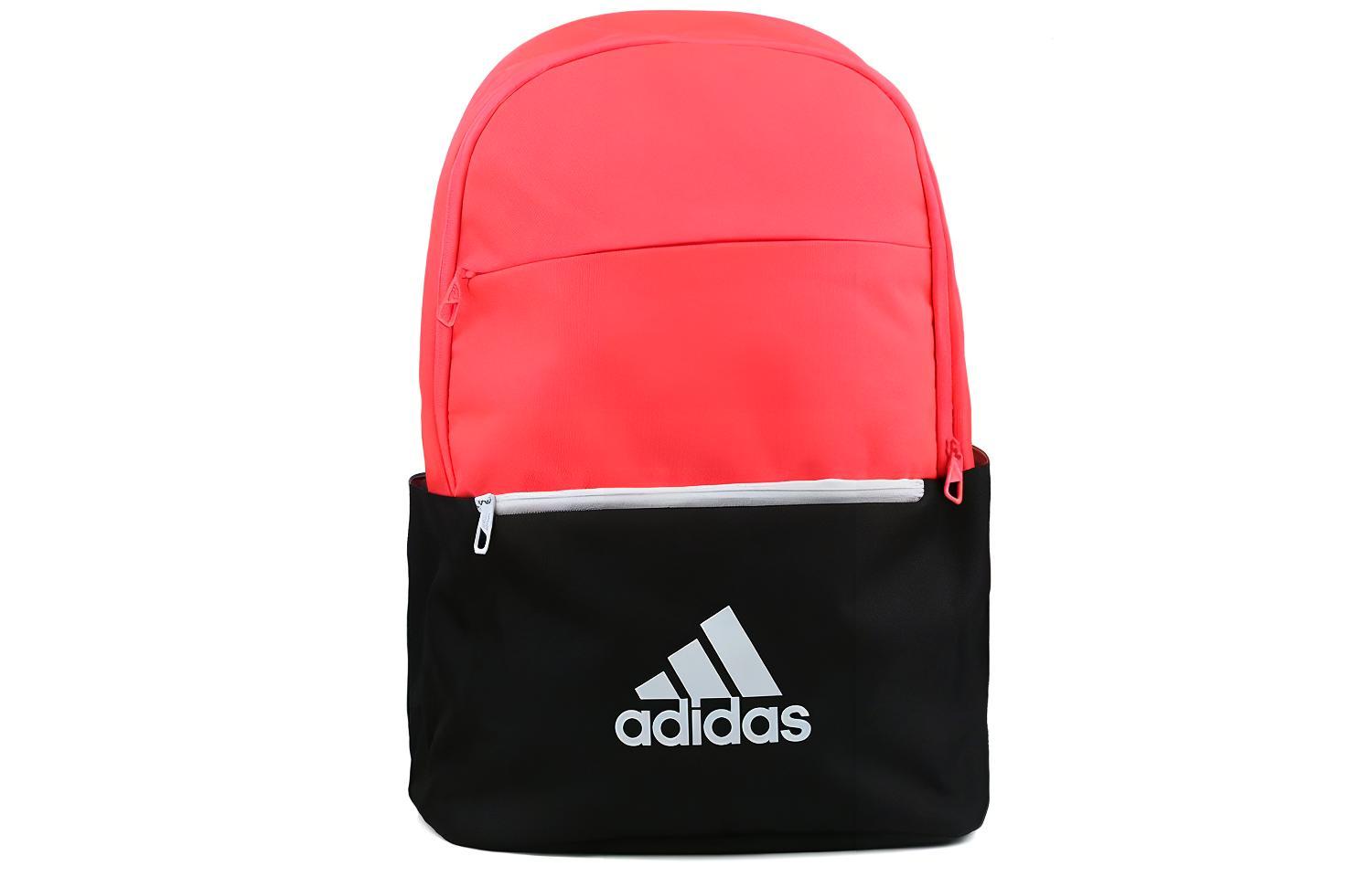 

Рюкзак из полиэстера обычный унисекс красный, черный и разноцветный Adidas, красно-черный разноцветный