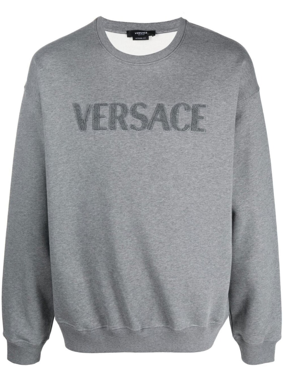 

Versace толстовка из джерси с вышитым логотипом, серый