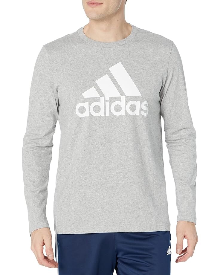 

Футболка adidas Essentials Long Sleeve, цвет Medium Grey Heather