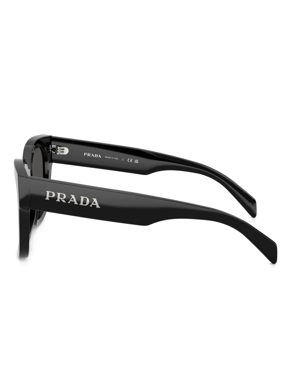 Солнцезащитные очки в квадратной оправе Prada, черный — фото 3
