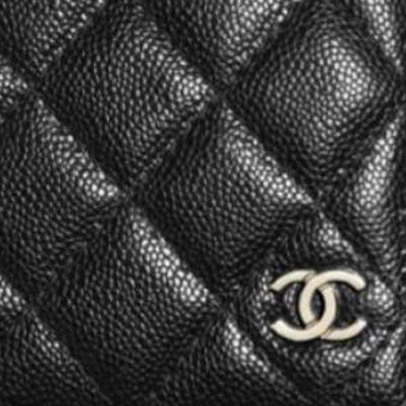 CHANEL Женский картхолдер из зернистой кожи кавиаровой коровы черный — фото 3