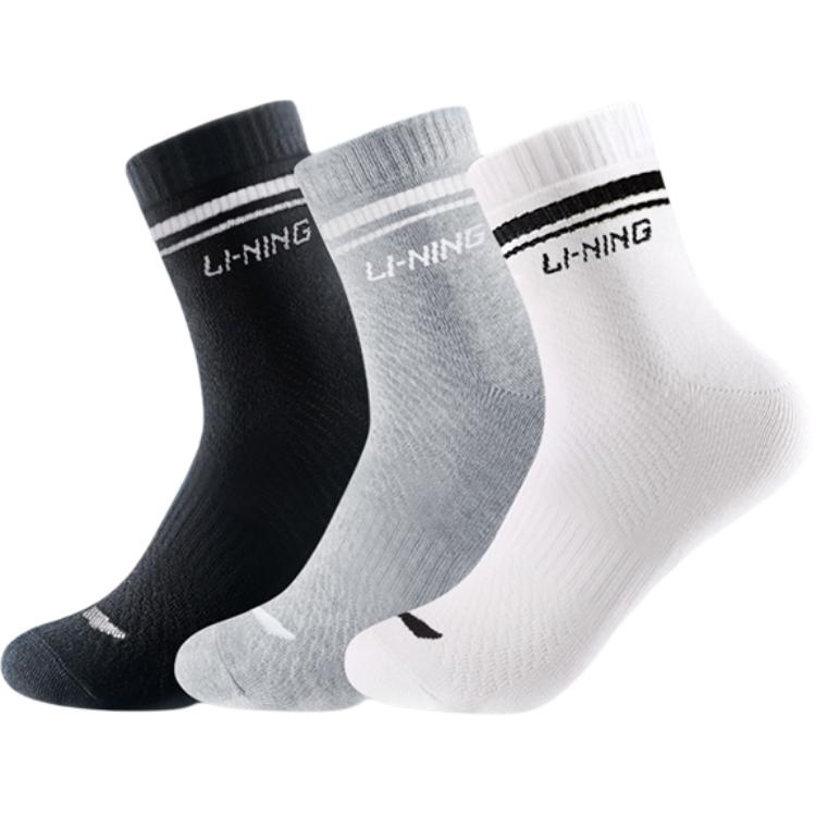 

Низкие носки унисекс набор из 3 пар LINING, черный/белый/серый