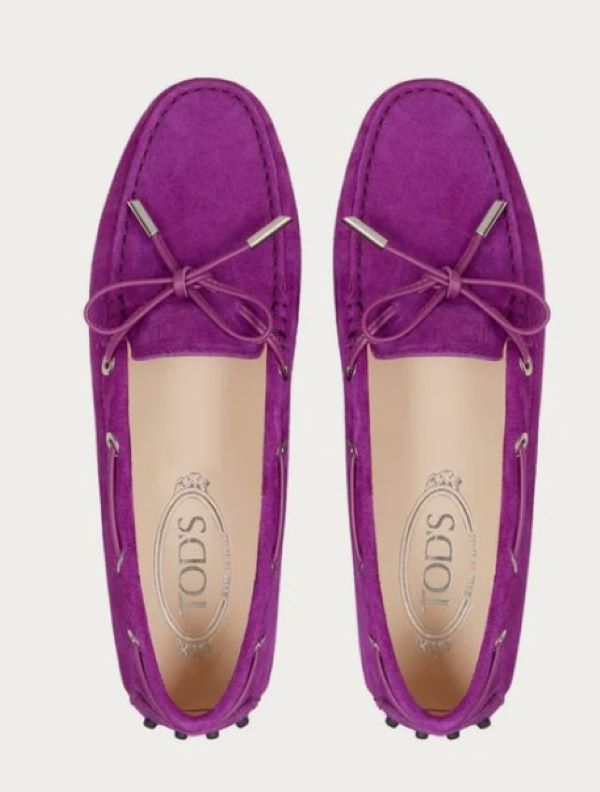 Гоммино водительские туфли из замши TOD's, фиолетовый — фото 3