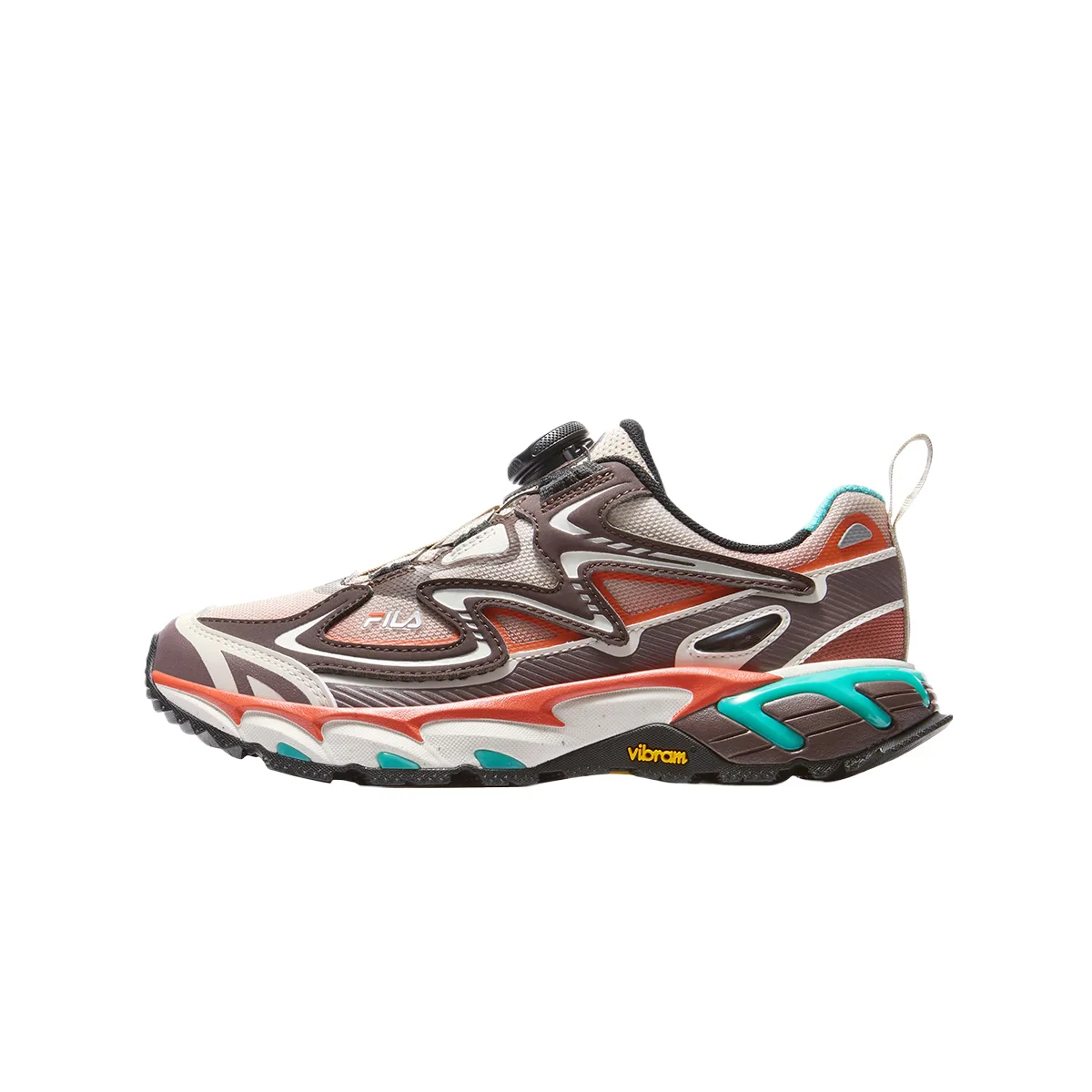 SCOUT ELK Textile, Synthetic Leather Comfortable Round Toe Breathable Support Low top Outdoor Shoes Kids' FILA KIDS, фиолетовый коричневый/silk brocade коричневый