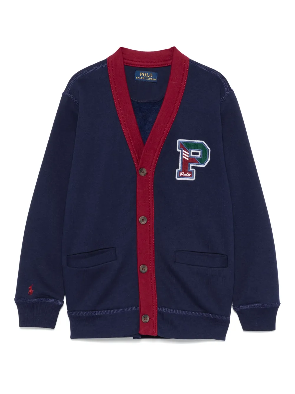 

Кардиган с нашивкой-логотипом POLO RALPH LAUREN KIDS, синий