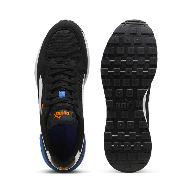 Кроссовки PUMA Graviton Black White Team Royal Rickie Orange Blue — фото 4