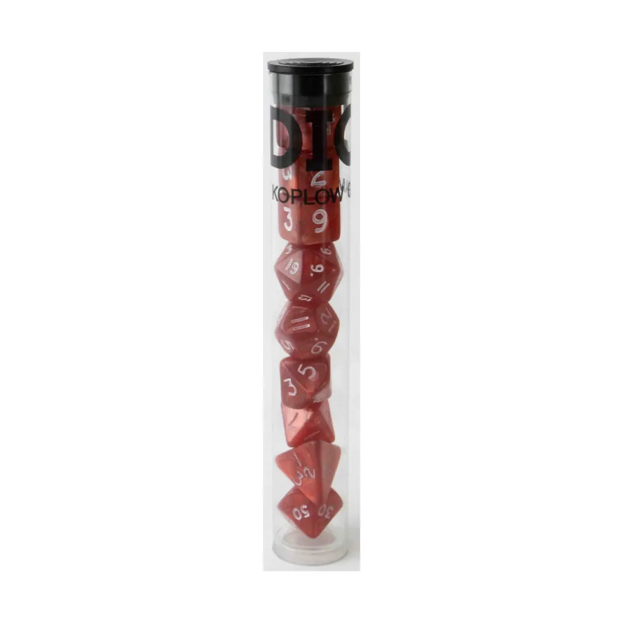 

Мини-поликомплект красный с белым (9), Dice - Mini Pearlized Poly Sets (12mm)
