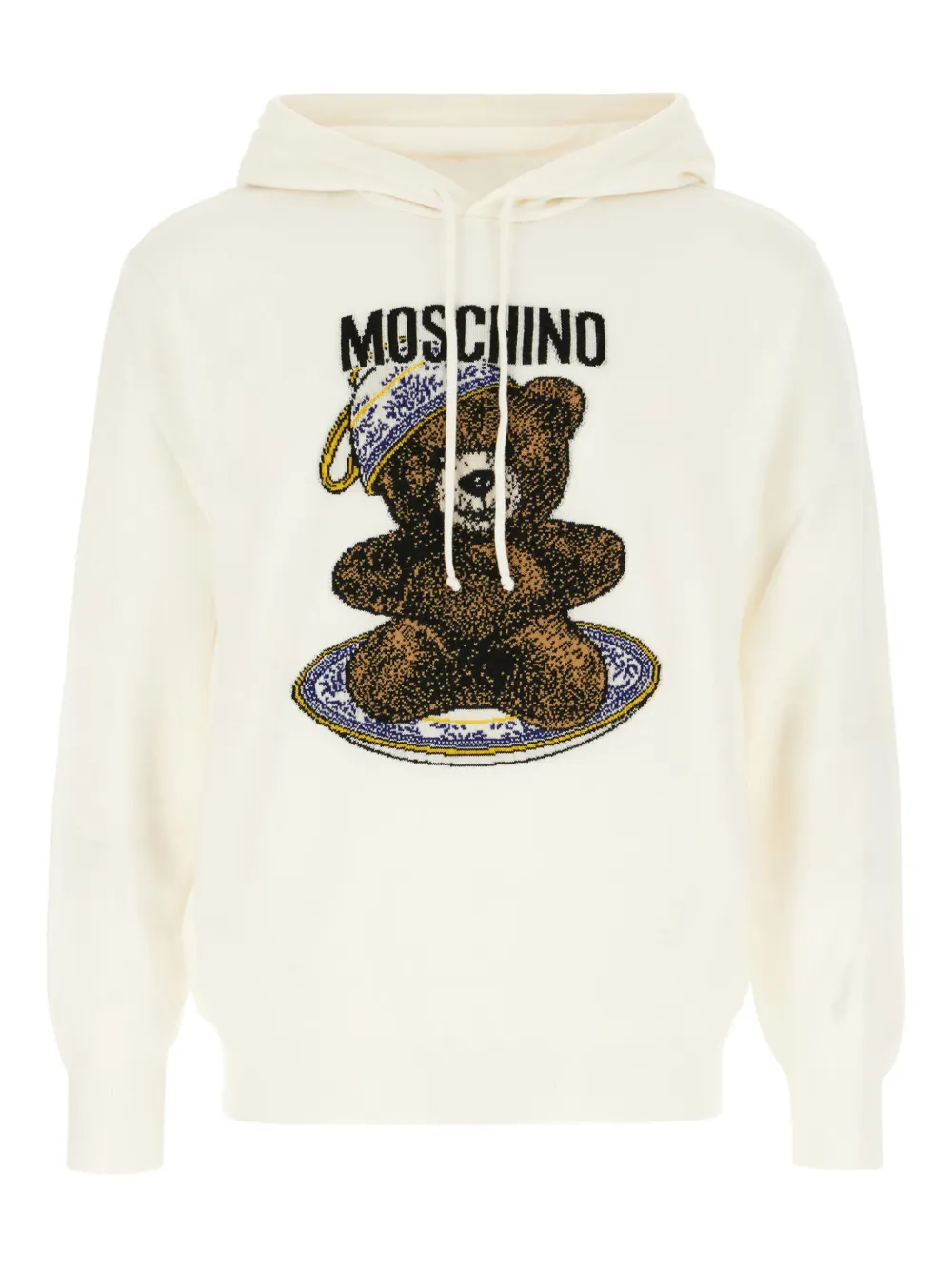 

Свитер с капюшоном и принтом Moschino, нейтральный