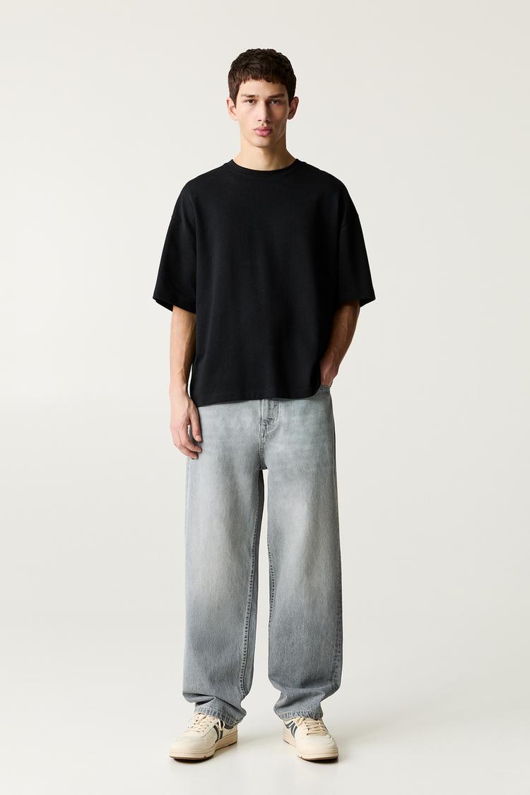 

Мешковатые джинсы Pull And Bear, серый