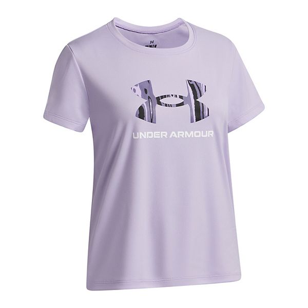 Детская футболка с коротким рукавом tech print fill graphic Under Armour, Light Purple — фото 3