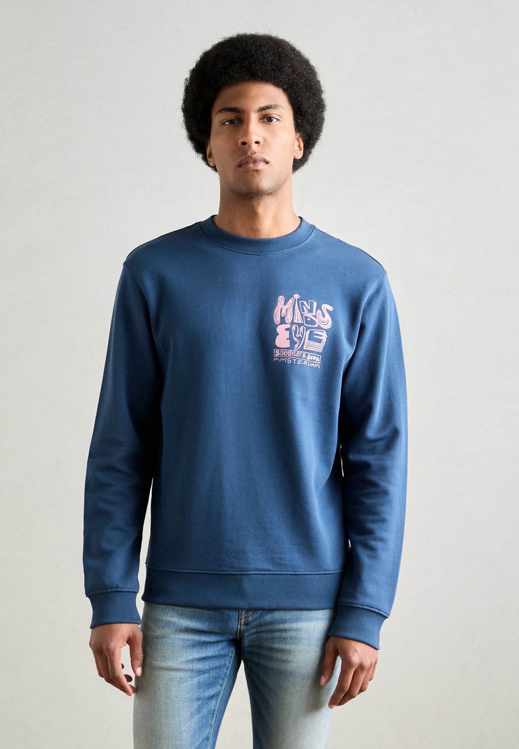 

Толстовка LEFT CHEST ARTWORK Scotch & Soda, темно-синий