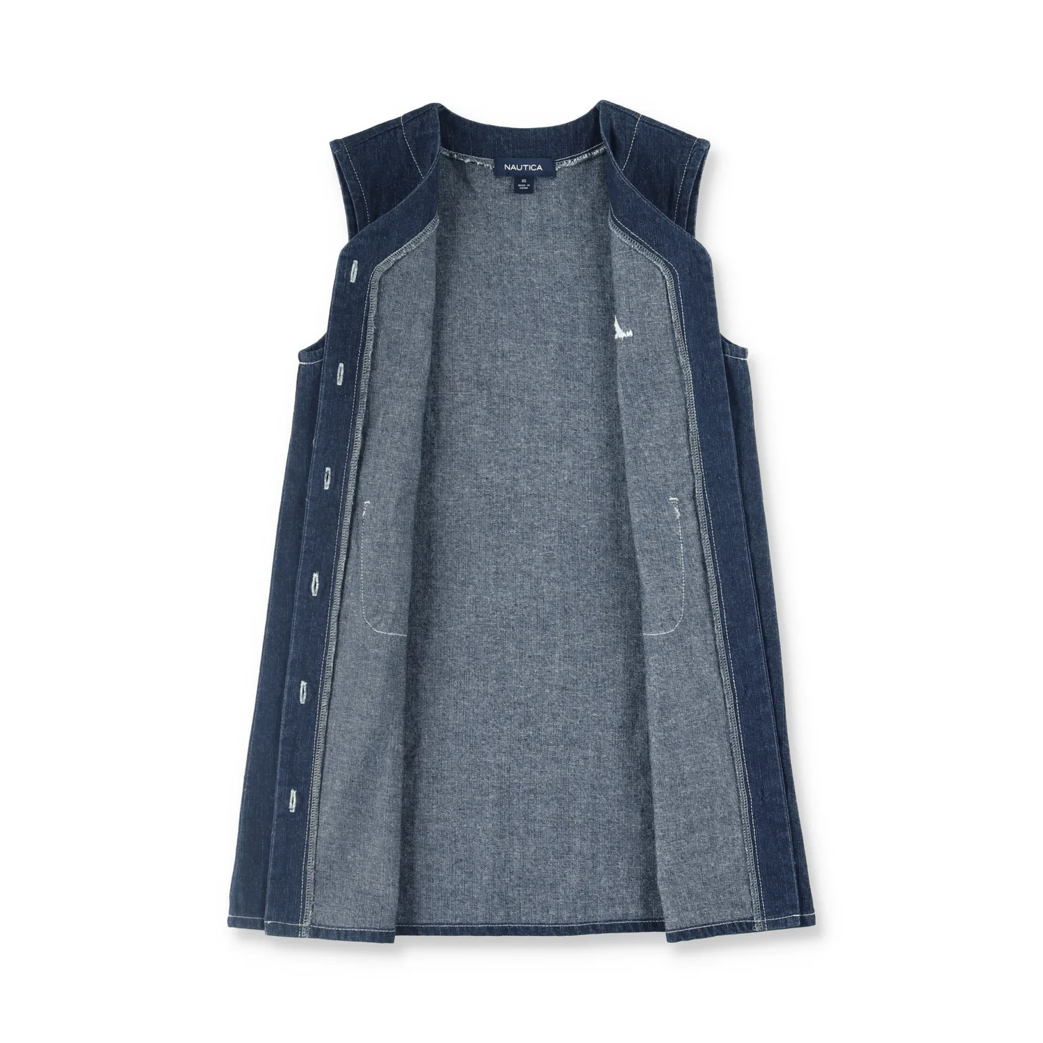 Джинсовая юбка-комбинезон, растягивающаяся на два слоя Nautica, Navy blue — фото 3