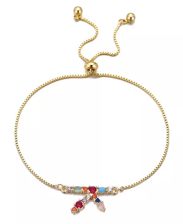 

Браслет-Боло с разноцветными золотыми камнями Adornia, multi-k