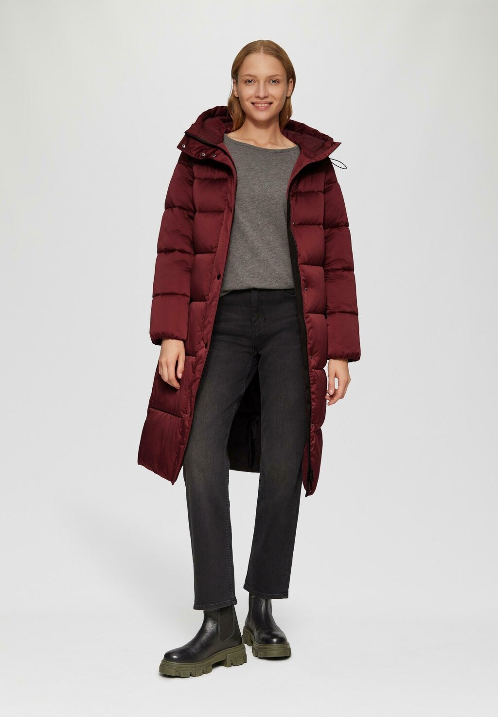 

Зимнее пальто PUFFER s.Oliver, темно-красный