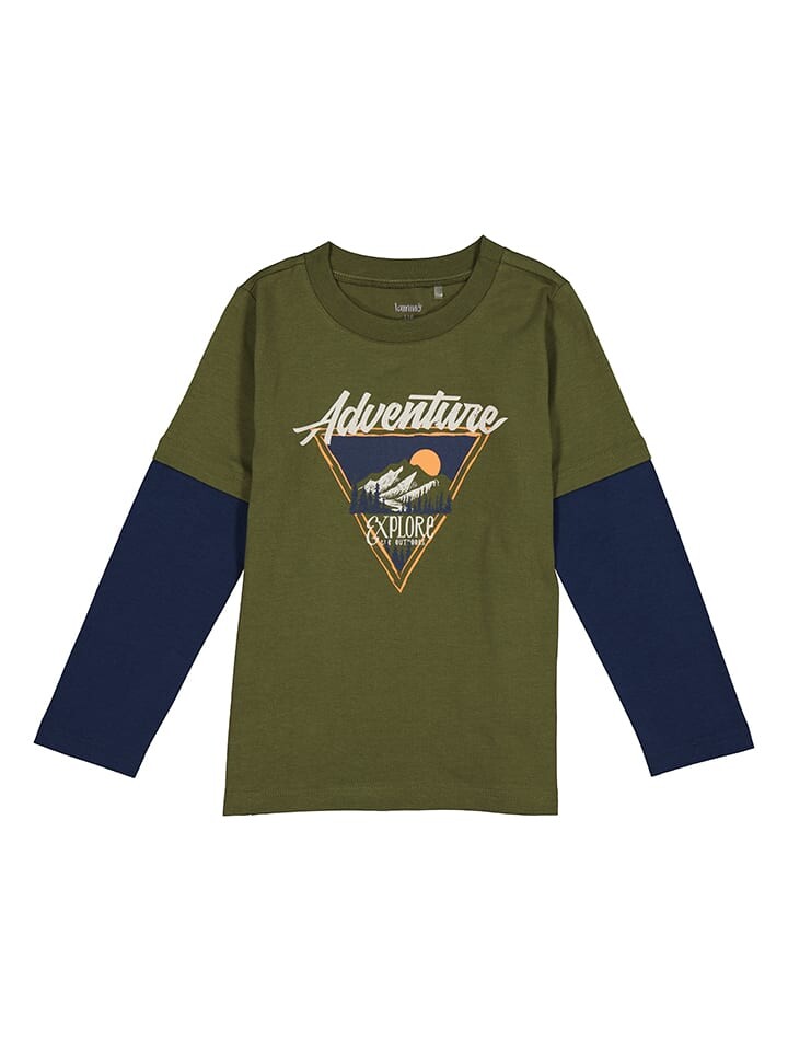 

Лонгслив lamino, цвет khaki/dunkelblau