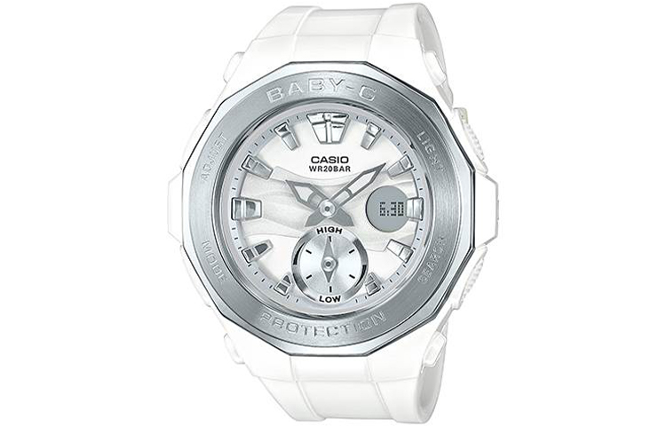 

CASIO Часы Women's BABY-G Silver Watch BGA-220-7A, White Dial