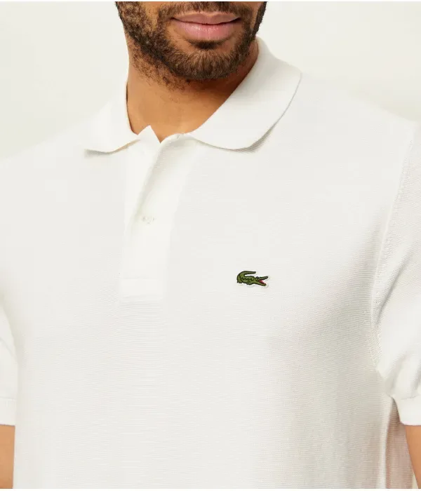 Полюс straight fit Lacoste, кремовый — фото 4