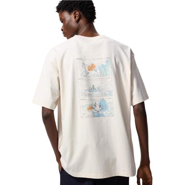 Футболка WANGZHERONGYAO,LIANMINGKUAN Glory Of Kings совместная модель SS25 унисекс UNIQLO, светло-бежевый — фото 4