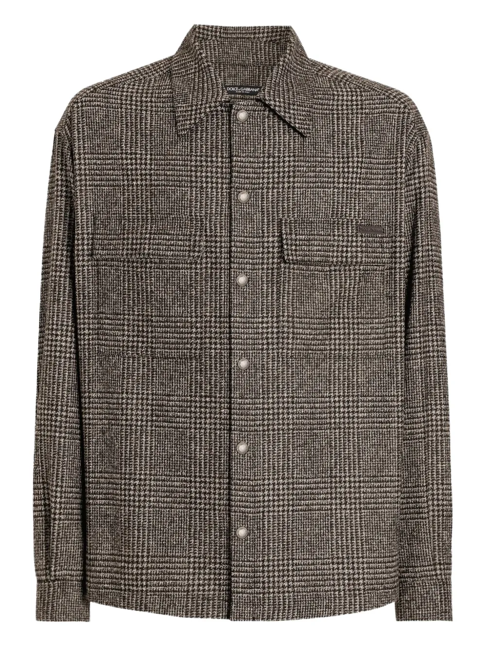 

Клетчатая рубашка с карманами DOLCE & GABBANA, коричневый