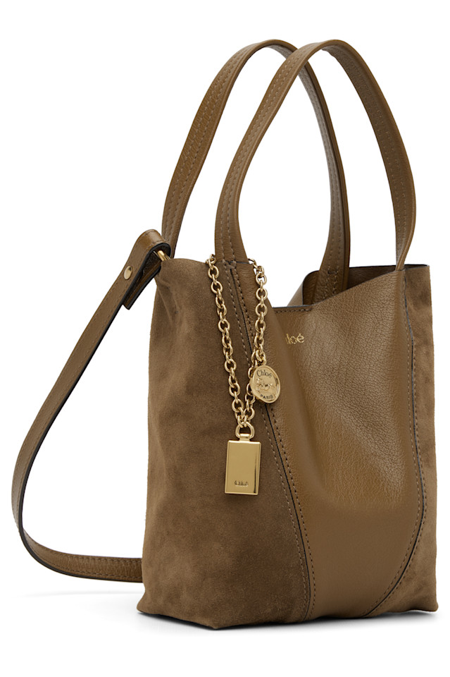 Chloé Маленькая коричневая сумка-тоут "Chloé Spin" — фото 2