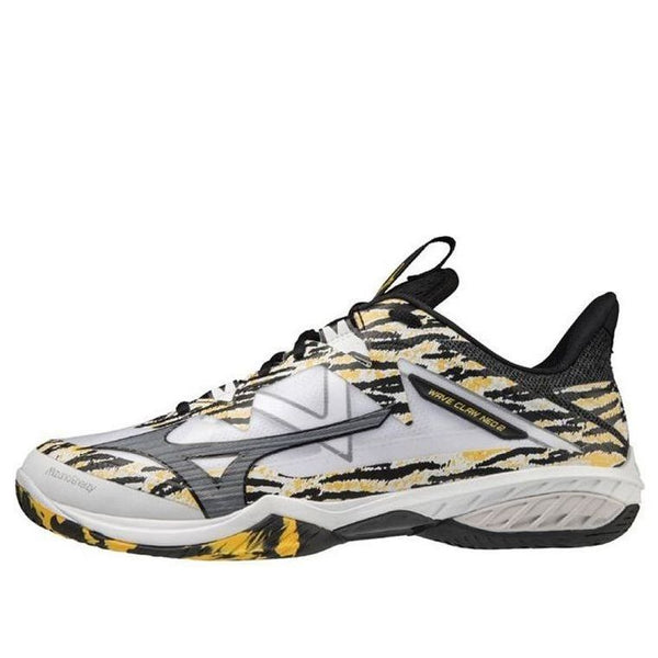 

Кроссовки wave claw neo ii 'white black yellow' Mizuno, белый