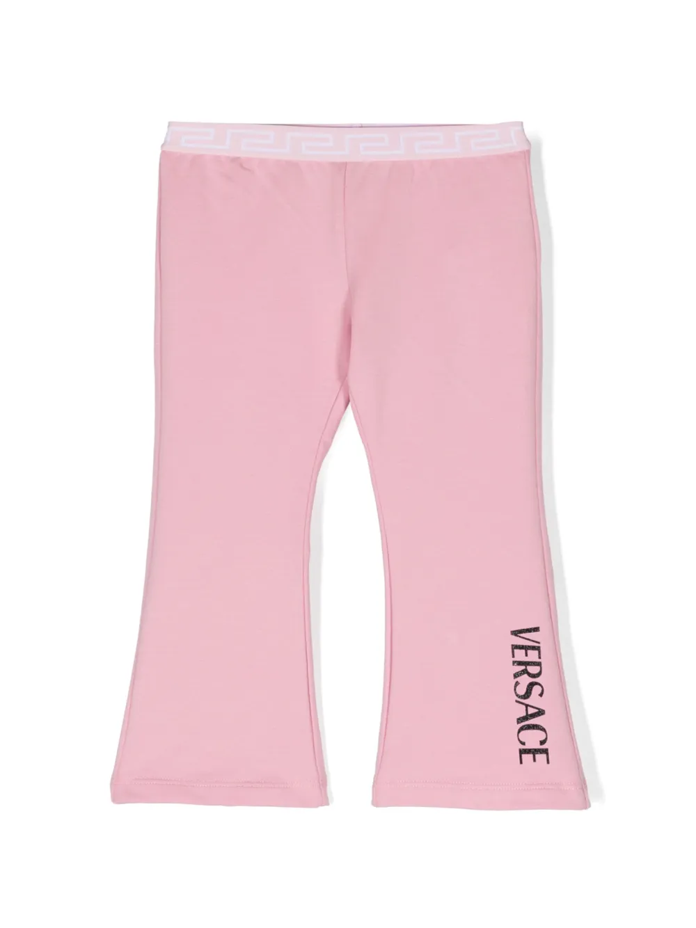 

Брюки с узором Greca на поясе Versace Kids, розовый