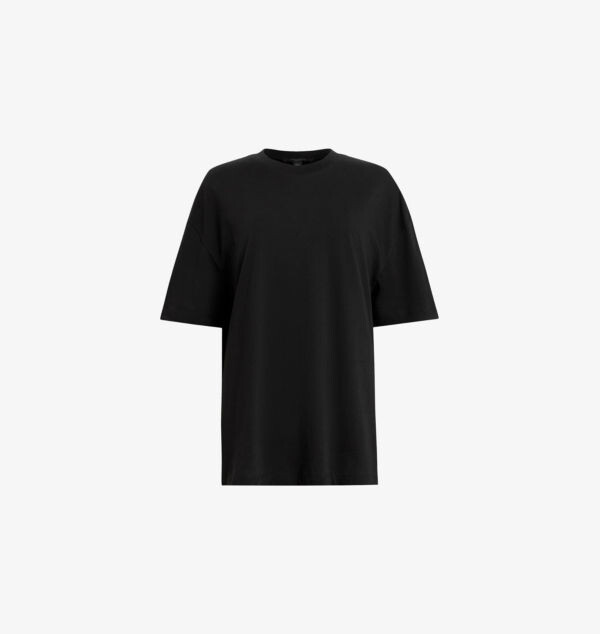 

Фирменная футболка свободного кроя из хлопкового трикотажа Allsaints, черный