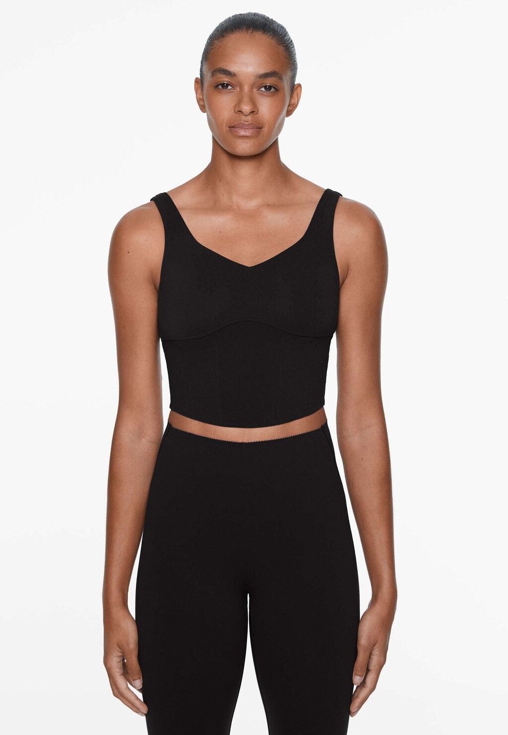 

Спортивный бюстгальтер средней поддержки COMPRESSIVE TANK OYSHO, черный