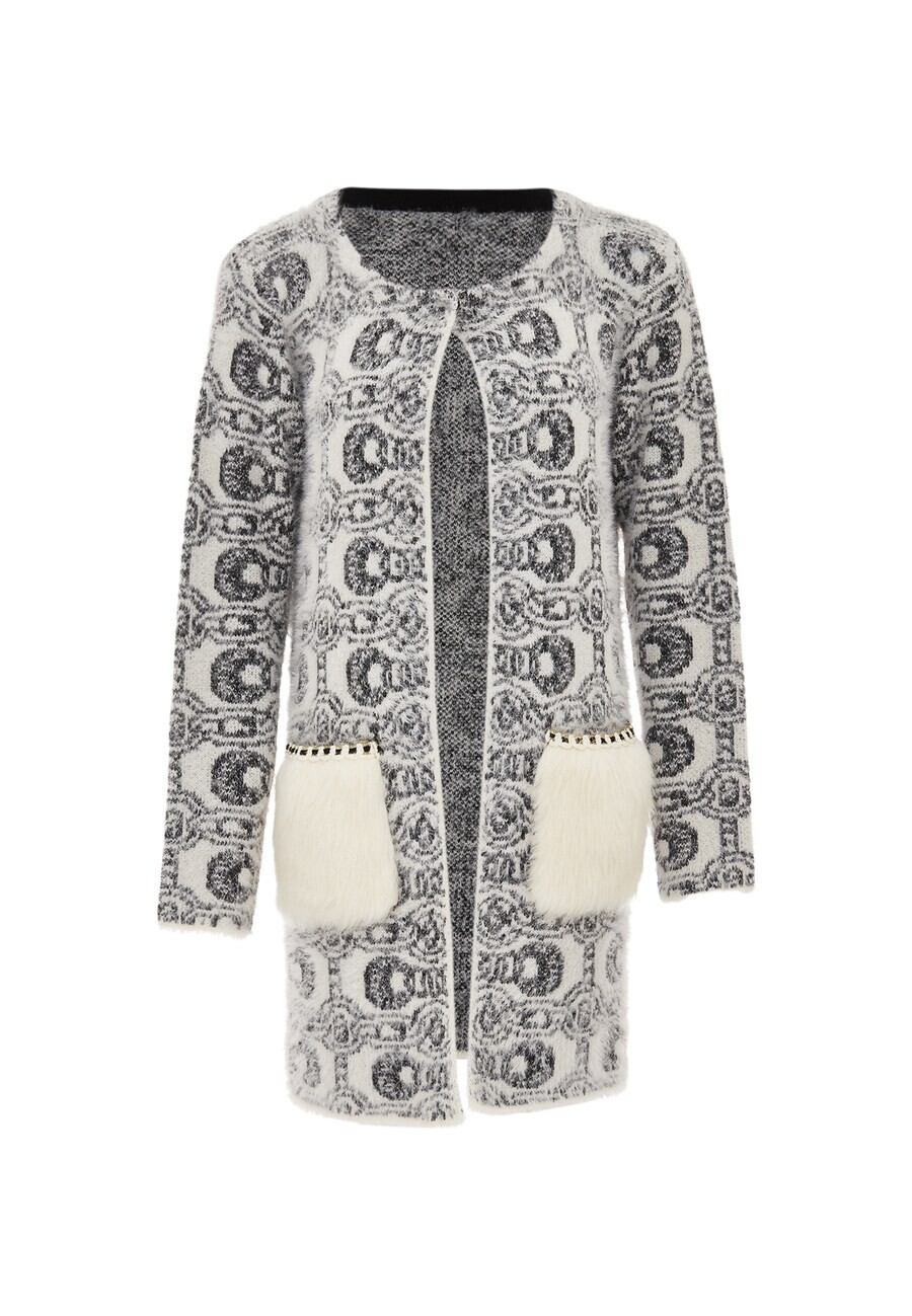 

Вязаный кардиган faina Knit Cardigan, белый