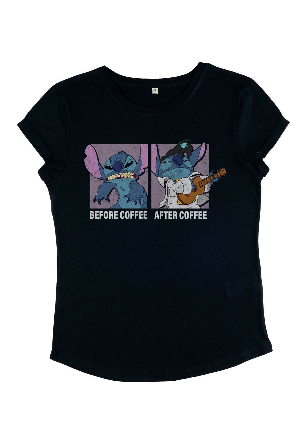 

Футболка с принтом LILO & STITCH STITCH COFFEE Disney, темно-синий