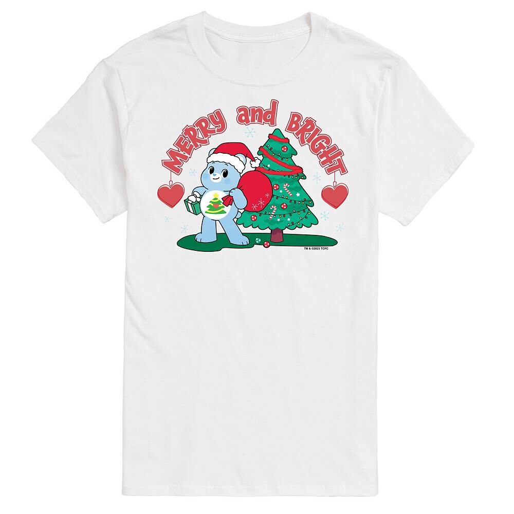 

Мужская футболка с рисунком Care Bears Merry & Bright Licensed Character, белый