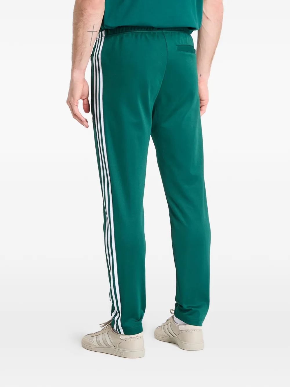 Спортивные брюки Beckenbauer с полосатыми деталями Adidas, зеленый — фото 4