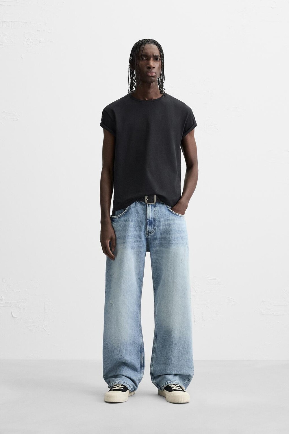 

Джинсы мешкового покрытия ZARA, синий