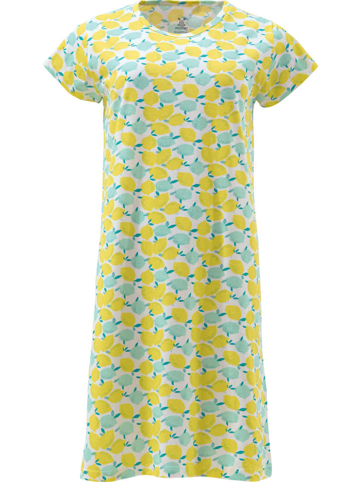 

Ночная рубашка из одинарного джерси желтого цвета Erwin Müller