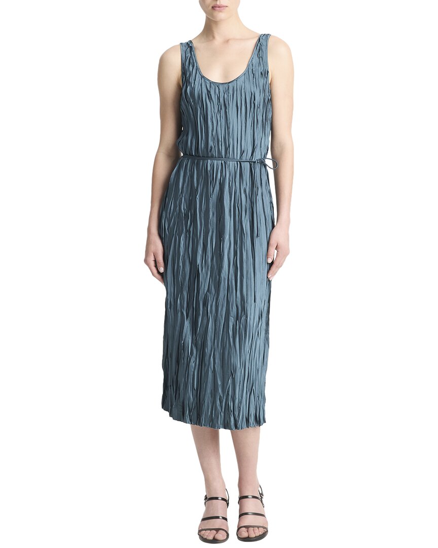 

Платье-майка Vince Crushed Bias Stripe, синий