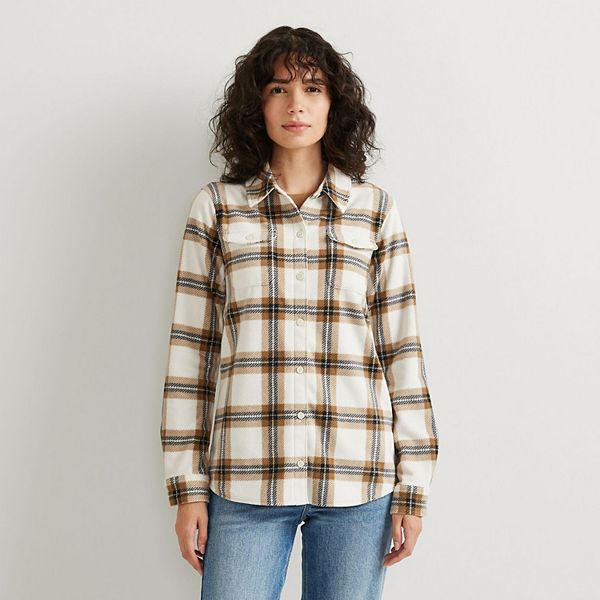 

Женская флисовая рубашка Eddie Bauer, Snow Plaid