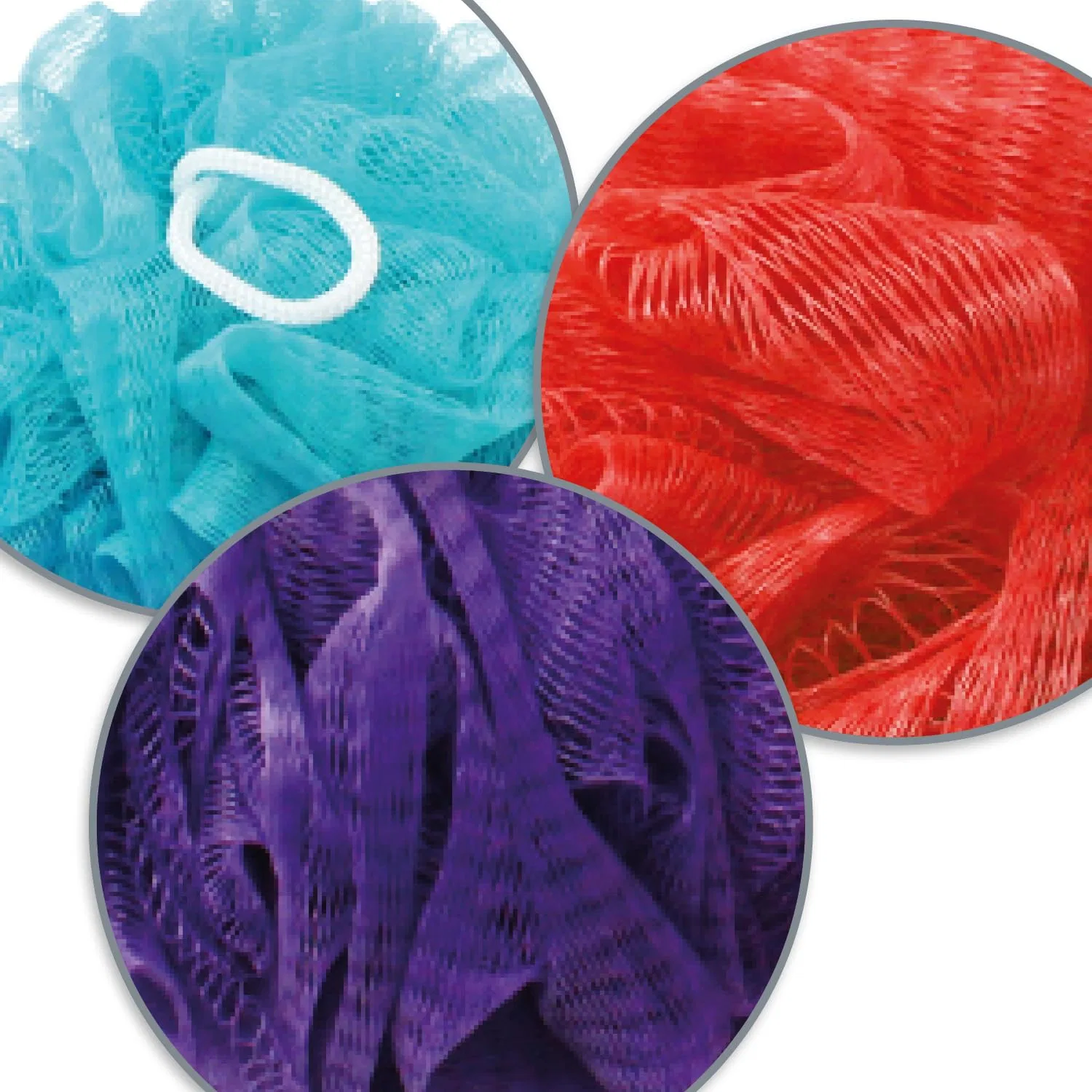 Набор из 4 массажных губок для душа com-four Com-Four, 4-Piece Set, Multicoloured — фото 4