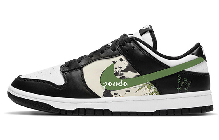 

Кроссовки Nike Dunk Skateboard Shoes Men Low-Top White Black, черный