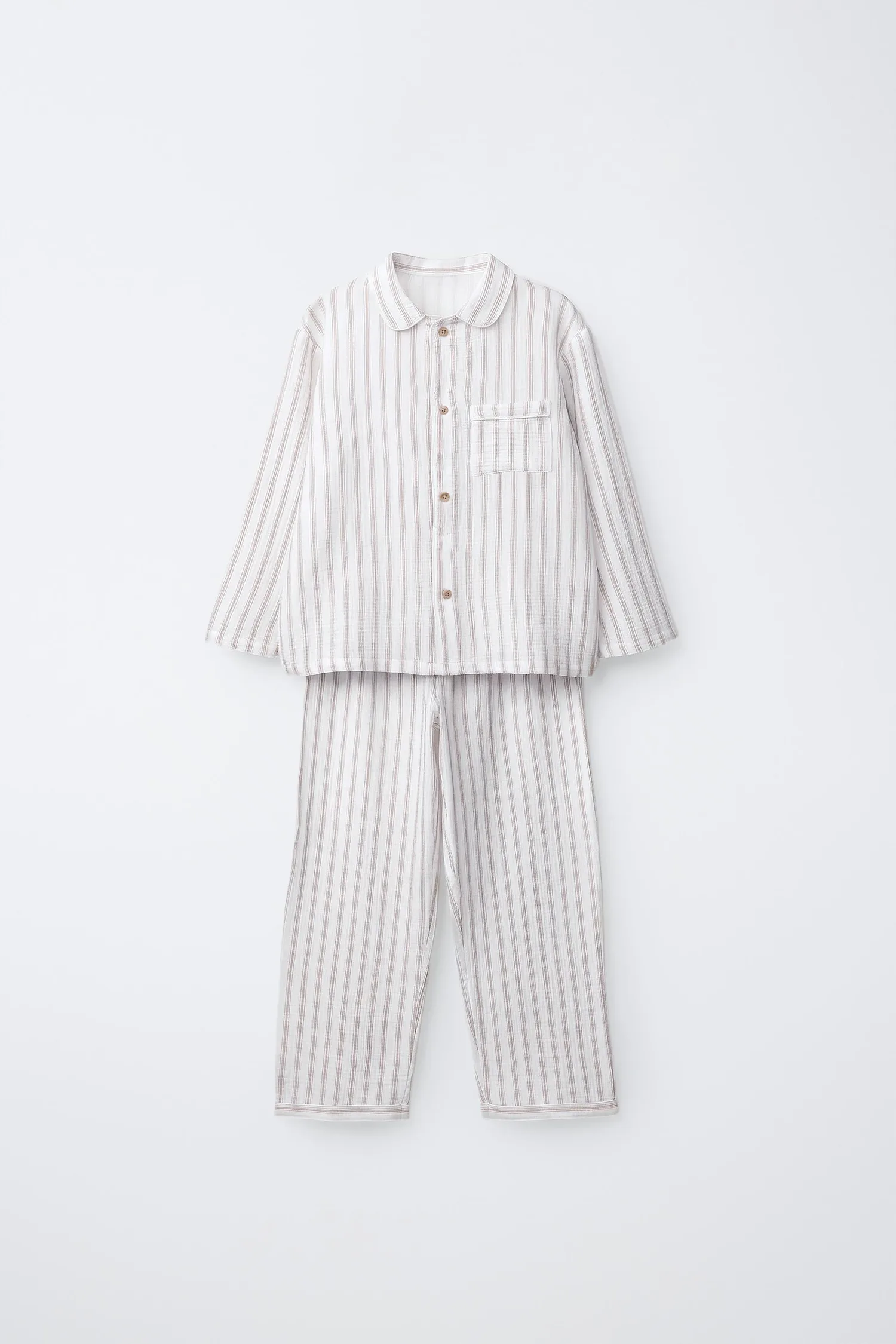 Пижама в полоску, 2-6 лет Zara, экрю